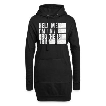 Frères et sœurs, je suis sur un chemin de frères - Sweat-shirt à capuche long Femme - noir - Devant