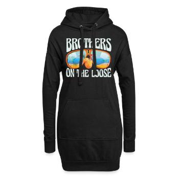 Brothers On The Loose Geschwisterreise - Hoodie-Kleid - Schwarz - Vorne