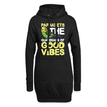 Parakeets The Guardians Of - Hoodie-Kleid - Schwarz - Vorne