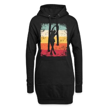Patinage artistique Patinage artistique Patinage sur glace - Sweat-shirt à capuche long Femme - noir - Devant