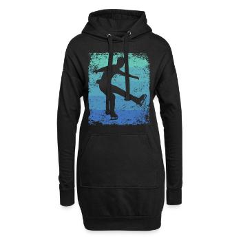Patinage artistique Patinage artistique Patinage sur glace - Sweat-shirt à capuche long Femme - noir - Devant