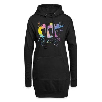 Artistic Swim Team Synchronschwimmen - Hoodie-Kleid - Schwarz - Vorne