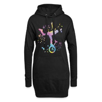Unicycliste monocycle monocycle - Sweat-shirt à capuche long Femme - noir - Devant