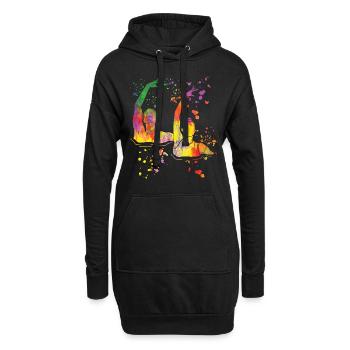 Artistic Swim Team Synchronschwimmen - Hoodie-Kleid - Schwarz - Vorne