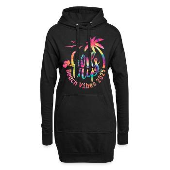 Weekend Girls Trip Beach Vibes 2025 - Hoodie-Kleid - Schwarz - Vorne