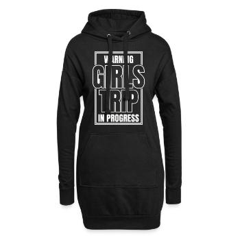 Attention Girls Trip en cours - Sweat-shirt à capuche long Femme - noir - Devant