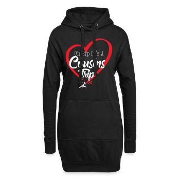 Cousin Weekend Oh Sip Its A Counsin Trip - Sweat-shirt à capuche long Femme - noir - Devant