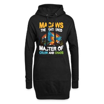 Macaws The Feathered Masters - Hoodie-Kleid - Schwarz - Vorne