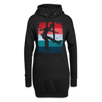 Patinage artistique Patinage artistique Patinage sur glace - Sweat-shirt à capuche long Femme - noir - Devant