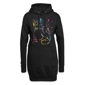 Boxen Kämpfer Kinder Boxen Match Boxer - Hoodie-Kleid - Schwarz - Vorne