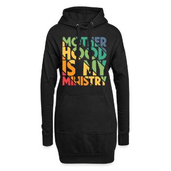 La maternité est mon ministère - Sweat-shirt à capuche long Femme - noir - Devant
