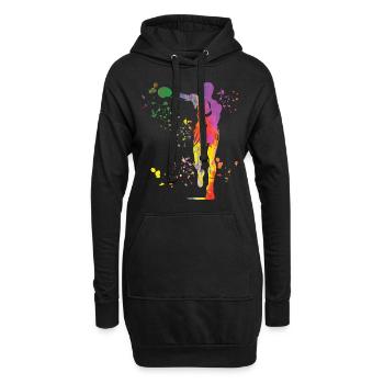 Boxen Kämpfer Kinder Boxen Match Boxer - Hoodie-Kleid - Schwarz - Vorne