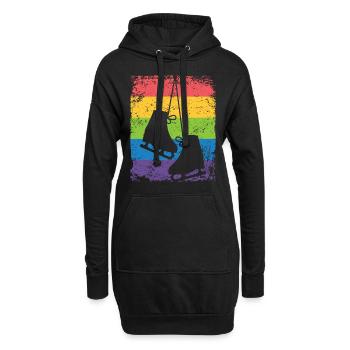 Patinage artistique Patinage artistique Patinage sur glace - Sweat-shirt à capuche long Femme - noir - Devant