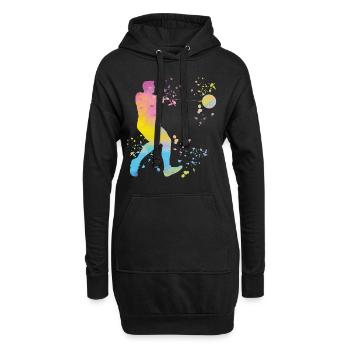 Hammerwerfer Colorsplash Hammerwerfen - Hoodie-Kleid - Schwarz - Vorne