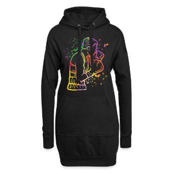 Boxen Kämpfer Kinder Boxen Match Boxer - Hoodie-Kleid - Schwarz - Vorne