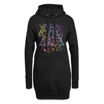Boxen Kämpfer Kinder Boxen Match Boxer - Hoodie-Kleid - Schwarz - Vorne
