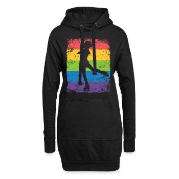 Patinage artistique Patinage artistique Patinage sur glace - Sweat-shirt à capuche long Femme - noir - Devant