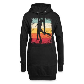 Patinage artistique Patinage artistique Patinage sur glace - Sweat-shirt à capuche long Femme - noir - Devant