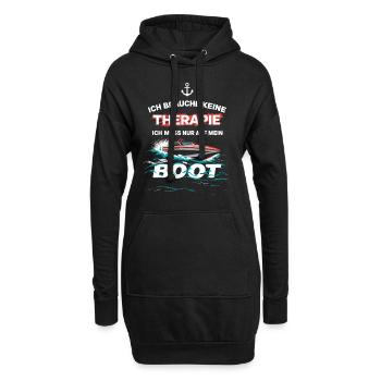 Ich Muss Nur Auf Mein Boot für einen - Hoodie-Kleid - Schwarz - Vorne