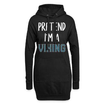 Faites semblant d’être un Viking Lazy Viking Halloween - Sweat-shirt à capuche long Femme - noir - Devant