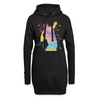 Lanceur de poids Colorsplash Lancer de poids - Sweat-shirt à capuche long Femme - noir - Devant