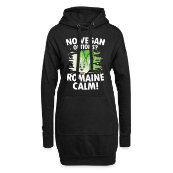 No Vegan Options Romaine Calm für Veganer und - Hoodie-Kleid - Schwarz - Vorne