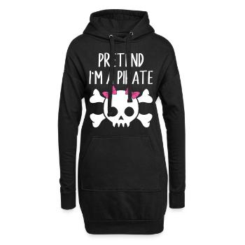 Costume d’Halloween Faites semblant d’être un pirate - Sweat-shirt à capuche long Femme - noir - Devant