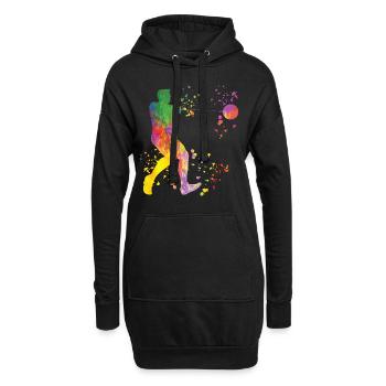 Hammerwerfer Colorsplash Hammerwerfen - Hoodie-Kleid - Schwarz - Vorne