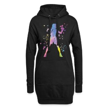 Boxing Fighter Enfants Boxer de match de boxe - Sweat-shirt à capuche long Femme - noir - Devant