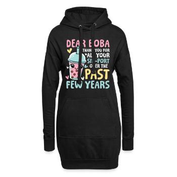 Lustiger Bubble Tea Spruch für einen Bubble Tea - Hoodie-Kleid - Schwarz - Vorne