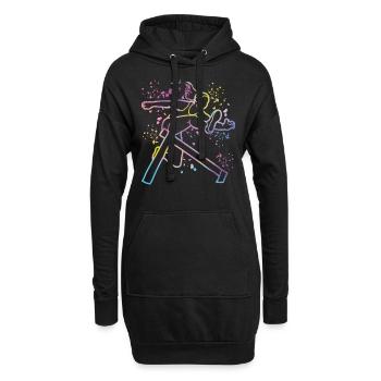 Course de haies Course d’obstacles Courses de haies pour enfants - Sweat-shirt à capuche long Femme - noir - Devant