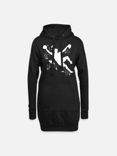 Boulderer Colorsplash Boulder Bouldern - Hoodie-Kleid - Schwarz