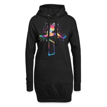 Course de haies Course d’obstacles Courses de haies pour enfants - Sweat-shirt à capuche long Femme - noir - Devant