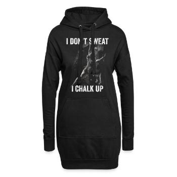 Ich Schwitze Nicht, Ich Kreide Boulder - Hoodie-Kleid - Schwarz - Vorne
