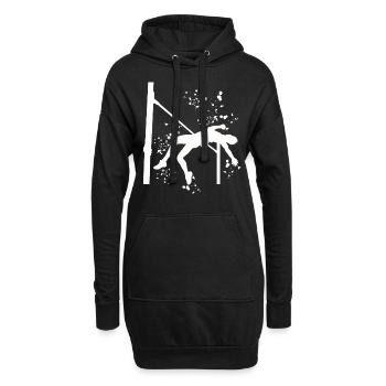 Hochspringer Wasserfarben Hochsprung - Hoodie-Kleid - Schwarz - Vorne