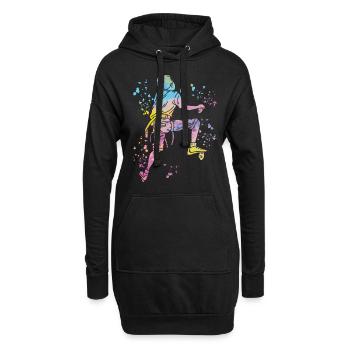 Bloc Colorsplash Bloc de bloc - Sweat-shirt à capuche long Femme - noir - Devant