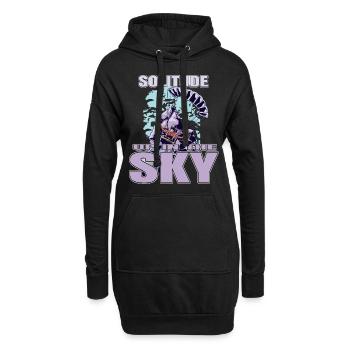 Solitude dans le ciel – Parapente - Sweat-shirt à capuche long Femme - noir - Devant