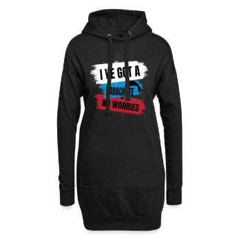 Solitude Up in the Sky – Paragliding - Hoodie-Kleid - Schwarz - Vorne