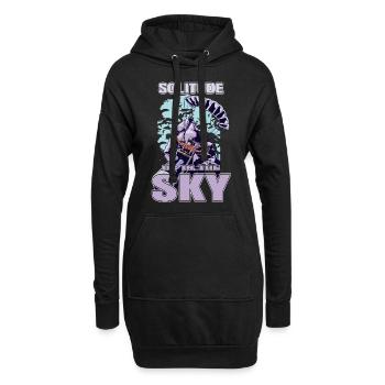 Solitude dans le ciel – Parapente - Sweat-shirt à capuche long Femme - noir - Devant