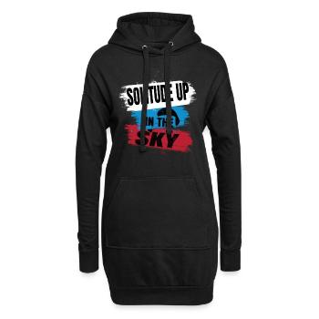 Solitude dans le ciel – Parapente - Sweat-shirt à capuche long Femme - noir - Devant
