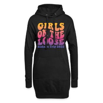 Le voyage des sœurs en liberté 2025 - Sweat-shirt à capuche long Femme - noir - Devant
