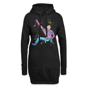 Bloc Colorsplash Bloc de bloc - Sweat-shirt à capuche long Femme - noir - Devant