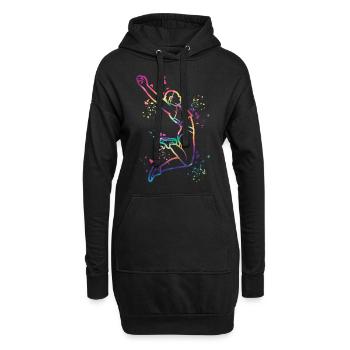 Sauts en longueur Saut en longueur Enfants Saut en longueur - Sweat-shirt à capuche long Femme - noir - Devant
