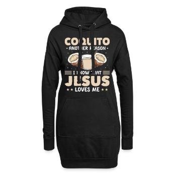 Coquito Another Reason I Know That Jesus Loves Me - Hoodie-Kleid - Schwarz - Vorne