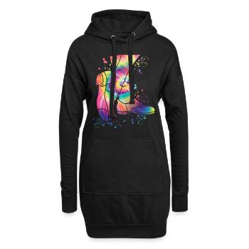 Stepptänzer Stepptanzen Kinder Stepptanz - Hoodie-Kleid - Schwarz - Vorne