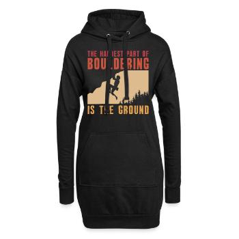 Bouldern Boulderer Boulder - Hoodie-Kleid - Schwarz - Vorne