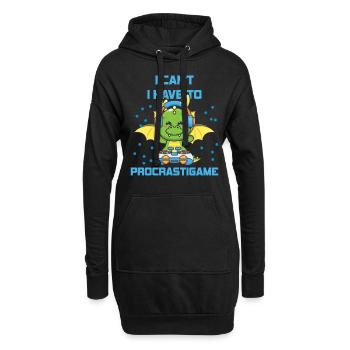 Gamer Je ne peux pas Je dois procrastigame Gaming - Sweat-shirt à capuche long Femme - noir - Devant