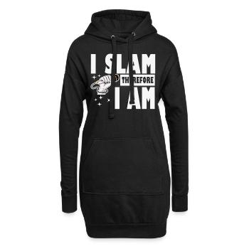 Poetry Slam I Slam Slam Poesie - Hoodie-Kleid - Schwarz - Vorne