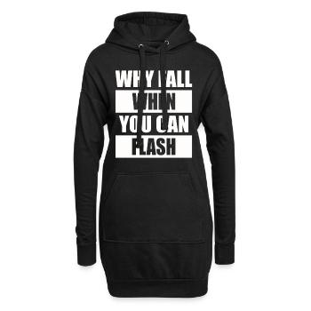 Pourquoi tomber quand on peut flasher des rochers - Sweat-shirt à capuche long Femme - noir - Devant