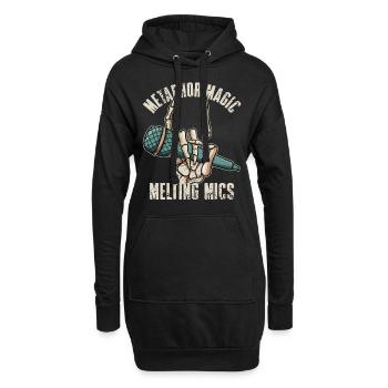 Poetry Slam Metapher Magie Slam Poetry - Hoodie-Kleid - Schwarz - Vorne